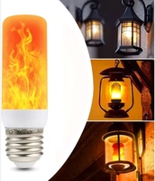 Ampoule LED Mini Flamme 4 Modes Effet Flamme Scintillante pour Culots E26/E27/E14 85-265V pour Éclairage de Jardin