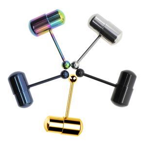 Barra Vibradora para Lengua con Batería, Piercing Corporal de Acero Inoxidable 316L, Masaje de Choque - Product Image 4