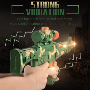 Jouets de pistolet en plastique pour enfants Camouflage Son Lumière Vibration Pistolet Garçon Armes électriques Jouet - Product Image 6