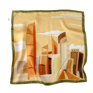 Bufanda de seda de lujo con estampado de satén de 58x58 para mujer, pañuelo pequeño de alta moda para Primavera, método de impresión Digital, bufanda sedosa - Product Image 2