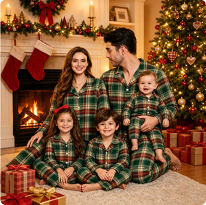 Pijamas <span class=keywords><strong>de</strong></span> <span class=keywords><strong>Franela</strong></span> al por Mayor <span class=keywords><strong>para</strong></span> Familias, Conjuntos a Juego <span class=keywords><strong>para</strong></span> Navidad, Pijamas Gruesos <span class=keywords><strong>de</strong></span> Forro Polar <span class=keywords><strong>para</strong></span> Fiestas Navideñas en Casa - Product Image 3