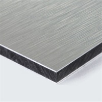 Panel Compuesto de Aluminio con Revestimiento de PE Alucobond con Acabado Cepillado Dorado/Plateado para Fachadas Exteriores, Láminas ACM