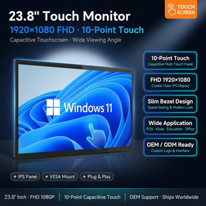 Monitor <span class=keywords><strong>T</strong></span>áctil de 23.8 Pulgadas, 100Hz, Luz Azul Baja, Pantalla Comercial para Oficina, Compatible con Montaje en Pared, USB+HDMI+VGA, Logotipo Personalizado - Product Image 2