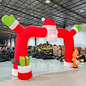 <b>Inflatable</b> Christmas <b>Santa</b> Arch Gate PVC Outdoor Holiday Decoration For Yard And - Product Image 2