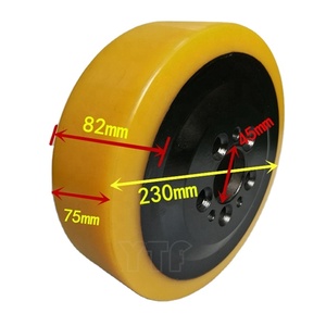 Rueda Motriz de Poliuretano Sólido de Larga Duración 230x70/82-45 mm para Transpaleta JUNGHEINRICH BT CROWN - Product Image 1