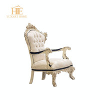 Juego de Muebles de Sala de Estar de Estilo Turco Real y Clásico, Muebles de Lujo Clásicos de Alta Gama, Juego de Sofás Tapizados en Tela Azul, Canadá