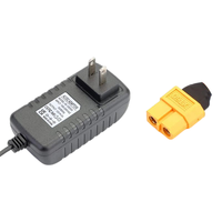 Câble de chargeur de batterie au lithium polymère LanLin portable et durable, type assemblé, 20AWG XT60 AC DC 12V3A, adaptateur secteur (plastique)