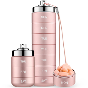 Offre Spéciale 7 Cas En Métal Pilulier Rond Cabinet Capsule Hebdomadaire Médecine Portable Taille Stockage <span class=keywords><strong>à</strong></span> Prix - Product Image 1