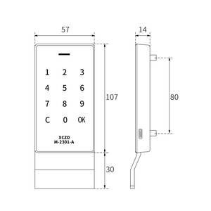 قفل خزانة مشهور في صالة الألعاب الرياضية خزانة رقمية قفل رقمي ذكي بدون مفتاح - Product Image 5