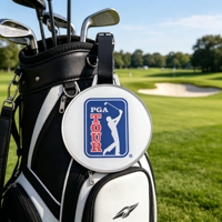 Étiquette de sac de golf personnalisée en cuivre antique moderne avec décapsuleur, en métal moulé sous pression, souvenir de club de golf avec sangle en daim