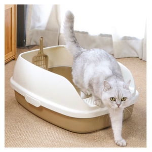 ZMaker – bac à litière Extra Large en résine Durable, toilette ouverte pour animaux de compagnie, pour chats de toutes tailles avec pédale - Product Image 2