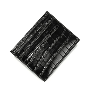 Portafoglio Porta Carte di Credito in Vera Pelle con Motivo Coccodrillo RFID, Porta Biglietti da Visita Sottile con Scomparti per Carte, per Uomo e Donna - Product Image 2