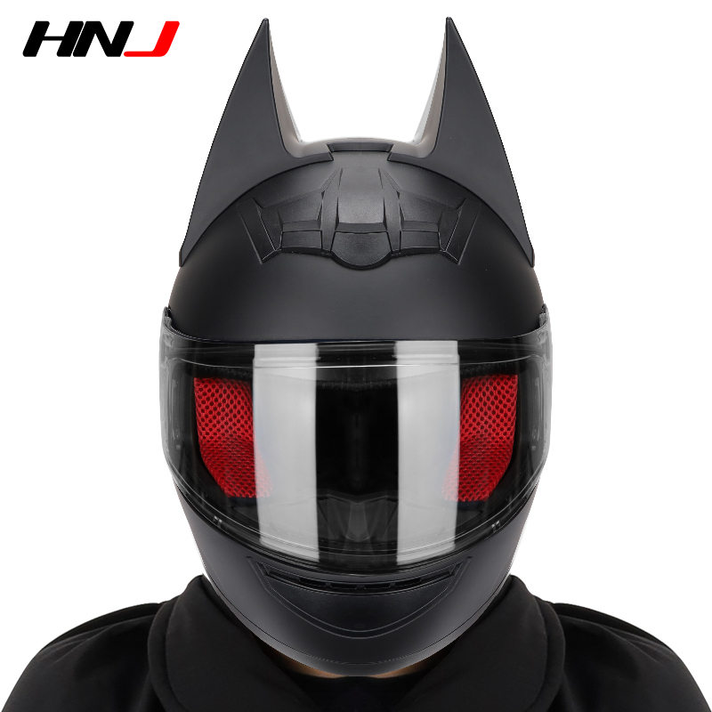 HNJモーターサイクルヘルメット男性女性カスコモトバットマン