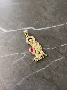 YIREPIN San Lázaro orar encanto para nosotros medallón Santo caminar Jesús religioso San Lázaro colgante para hombres mujeres regalo - Product Image 3