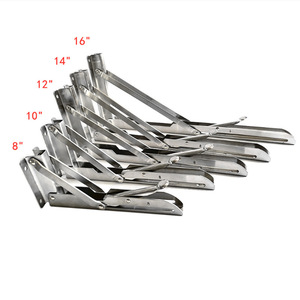 Handrail Heavy Duty Steel Cast Iron Support Hidden Wall Mount Metal Folding Floating <strong>Shelf</strong> <strong>Brackets</strong> for <strong>Shelves</strong> - Product Image 2