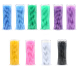 Applicateurs pour extensions de cils, brosses à sourcils, micro-brosses jetables pliables 100 pièces, micro-brosses en microfibre avec strass - Product Image 5