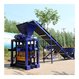 Machine à fabriquer des blocs de pavés vibrés interverrouillés QT4-35 de 4, 6 et 8 pouces, machine à fabriquer des blocs creux en ciment, certification CE - Product Image 2