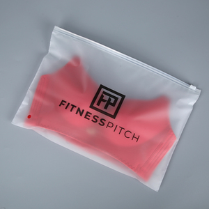 Wholesale Custom Frosted Plastic Bag Clothes Zipper Lock Bag Clothing Packaging Frosted Zipper Bags Printed Logo
