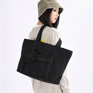 Ensemble de 2 sacs fourre-tout en toile avec logo personnalisé, sac à main en toile écologique pour femmes et filles - Product Image 2