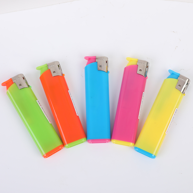 OEM Factory Wholesale Price Electronic Refillable Plastic Solid Color Lighter with Special Design for Smoking Use