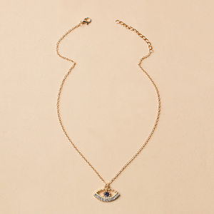 Collier pendentif œil porte-bonheur en gros - Chaîne longue pour <span class=keywords><strong>femme</strong></span> incrustée de CZ pour <span class=keywords><strong>pull</strong></span> d'automne et d'hiver - Product Image 2