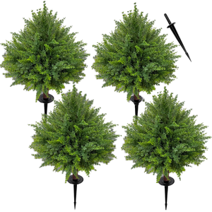 Plantas Artificiales de Ciprés, Decoración de Jardín Interior y Exterior con Estacas para el Suelo, para <span class=keywords><strong>Cementerio</strong></span>, Ramo, Fiesta, Patio Trasero - Product Image 1