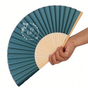 Portable Carved and Painted Wooden Hand Fan Love Style <b>Bamboo</b> <b>Crafts</b> for Home Decoration Business or Promotional Gift - Product Image 1