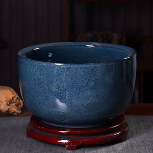 มาใหม่ตกแต่งชามปลา Solic สีเคลือบสวนชาวไร่พอร์ซเลนหม้อสําหรับในร่มและกลางแจ้งลาน - Product Image 4