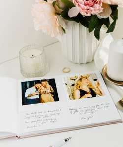 LABON 코팅 종이 커버 골드 호일 웨딩 생일 베이비 샤워 기념일 맞춤 기념 게스트 북 아이디어 - Product Image 6