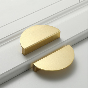 Half Round Cabinet Handle Aluminum Alloy Minimalist Design For Drawer And Cabinet <b>Door</b> Durable Finish - Product Image 4