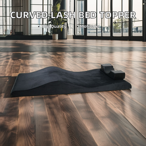 Colchón curvo y moderno al por mayor, muebles de salón de belleza para pestañas, cama de terciopelo de espuma viscoelástica Premium, masaje cómodo - Product Image 2