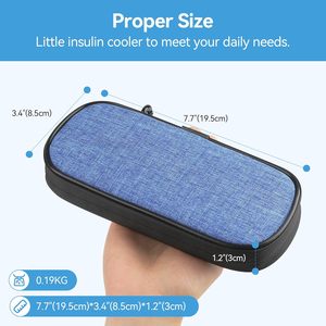 Insulin Cooler Travel trường hợp bệnh tiểu đường thuốc cách điện mát Organizer với 2 tái sử dụng túi nước đá cho insulin bút - Product Image 2