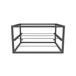 Wholesale source factory stock fixtures quality iron paint black floor display stand metal frames wire