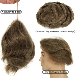 Topunique - Cierre de Encaje Brasileño <span class=keywords><strong>para</strong></span> <span class=keywords><strong>Hombre</strong></span> # Extensiones de <span class=keywords><strong>Cabello</strong></span> Humano Remy de 18 Pulgadas, Rubio <span class=keywords><strong>Cenizo</strong></span> Medio, Liso, 7x9 Pulgadas, con Nudo Único e Invisible - Product Image 5