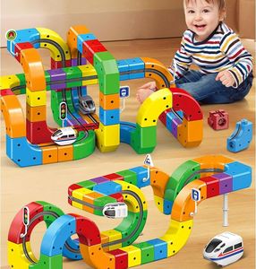 Jouet éducatif de construction interactif de haute qualité pour enfants, garçons et filles, avec blocs de train magnétique électrique - Product Image 5