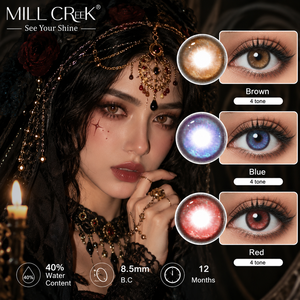 Mill Creek 4 Tone Colored <strong>Contact</strong> <strong>Lenses</strong> Brown Blue Red Soft Cosplay <strong>Contacts</strong> 40% Water <strong>Contact</strong> <strong>Lenses</strong> for Dark Eyes - Product Image 1
