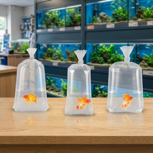 Recyclable Reusable Heavy-duty Watertight LDPE <b>Square</b> Bottom V-seal Plain Bags Durable Bottom Seal Secure Containment Wet Items - Product Image 1