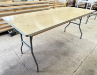 Table de tréteau de mariage en contreplaqué de location ronde de 122cm de 18mm
