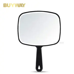 Custom Logo Travel Vanity Handheld Mirror Salon Barber Hairdressing Large Size Hand Makeup Mirror for Women Girls