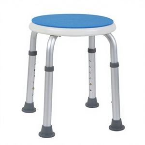 HePo Shower <b>Stool</b> Round Aluminum Alloy Non Slip Bath Seat <b>For</b> Elderly And Pregnant Women - Product Image 1