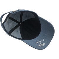 Casquette de baseball personnalisée à 6 panneaux en jean de haute qualité chapeau de papa lavé en denim de luxe avec broderie à la main patch d'étiquette tissée couleur bleue