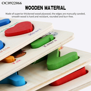 Juego de rompecabezas de letras de madera a juego, recursos de aprendizaje <span class=keywords><strong>ABC</strong></span>, juguetes educativos Montessori <span class=keywords><strong>para</strong></span> niños en edad <span class=keywords><strong>preescolar</strong></span> - Product Image 6