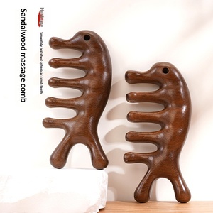 Sandalwood Massage Comb Head Meridian Comb Wide Tooth Therapy Wooden Comb - Product Image 1
