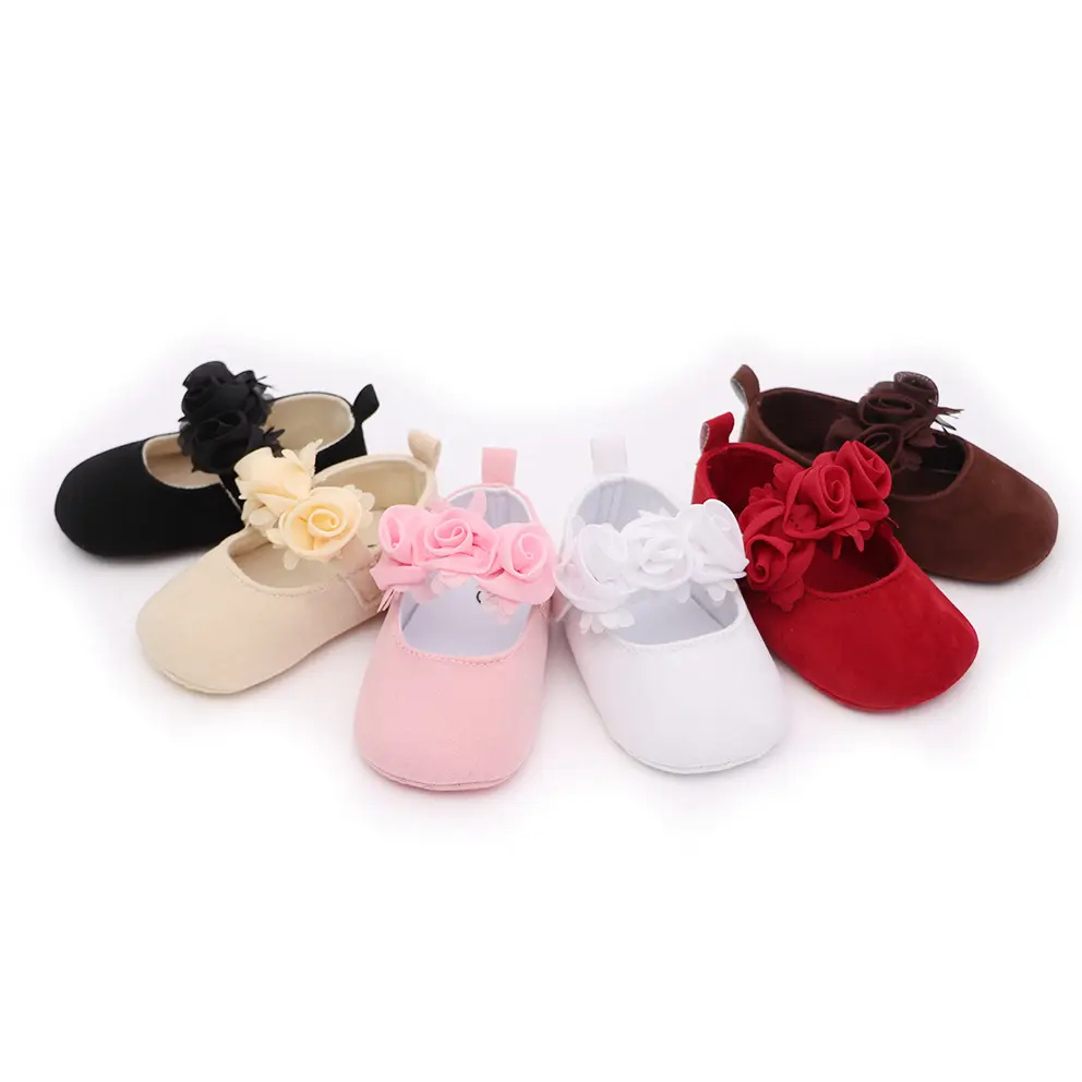 YIZHI New Born Rose Flower Girls Shoes Toddler Wedding Shoes Baby Girl Dress Shoes for 1 Year