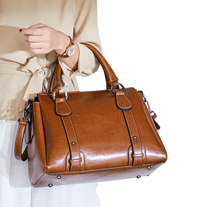 Sacs à main en cuir véritable pour femmes, sacs fourre-tout à bandoulière avec fermeture éclair, sacs à main en cuir de vachette véritable avec poignée supérieure, sacs à main pour femmes - Product Image 1