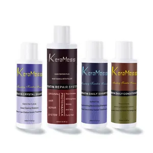 KeraMess GMPC Certified Therapy At-Home Keratin Cream for Soft Silky Hair Straightening Nourishing Moisturizing with Argan Oil
