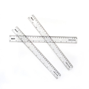 Regla Transparente de Plástico de 30 cm Promocional para Material Escolar y de Oficina - Product Image 3