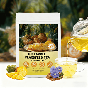 Té de Infusión Orgánica de Piña <span class=keywords><strong>y</strong></span> Linaza - Vegano Sin Aditivos Adelgazante 20 Bolsitas de Té Empaque de Regalo para Bienestar Diario Venta al por Mayor - Product Image 3