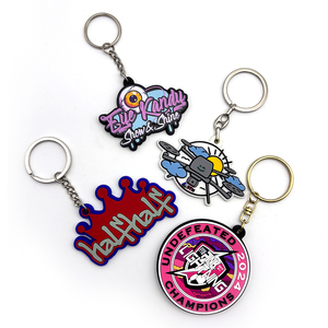 Manufacturer Custom 2D 3D Letter Cartoon Rotating Keyring Hard Enamel Metal Keychain PVC Wooden Promotional Keychains Carabiners