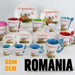 Fabricants fournisseur conception d'impression personnalisée en céramique tasse personnalisée de New York, tasse de Londres, tasse souvenir touristique en émail de <span class=keywords><strong>Paris</strong></span> - Product Image 5